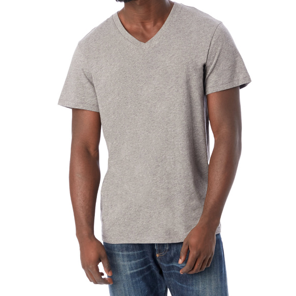 Mens Cotton V-Neck Tee - Picture 2 of 2